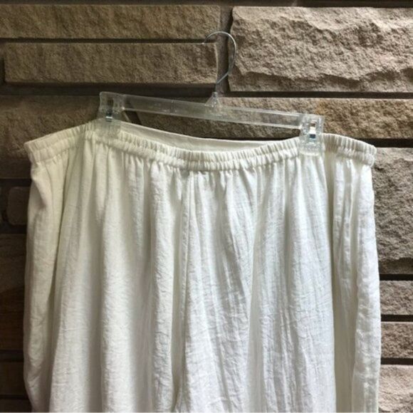 Citron Santa Monica Wide Leg Pants Cream White 3x Lagenlook Coastal - Picture 5 of 11